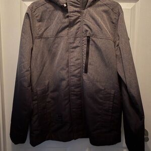 Hollister Men's Charcoal Hooded Jacket